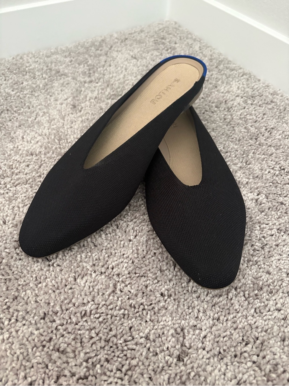 Rothy’s Black Pointed-Toe Flats